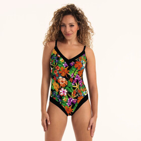 Jednodielne plavky Mabela 7735 black and yellow - RosaFaia 44H