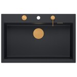 Quadron Quadron - Granitový drez MARC 110 WORKSTATION Black Oceľ HQM7650U7_BS