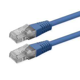 Roline 21.51.1554 RJ45 sieťové káble, prepojovacie káble CAT 6 U/UTP 3.00 m modrá netienený 1 ks; 21.51.1554