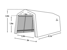 Plachtový prístrešok – ShelterLogic 3 × 6,1 m