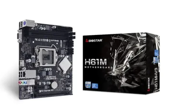 Biostar H61MHV3 / Základná doska / Intel H61 / DDR3 / SATA II / USB 2.0 / GLAN / HDMI + VGA / sc.1155 / mATX (H61MHV3)