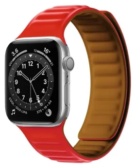 Hurtel Magnetic Strap Apple Watch 45mm červená / Remienok / Magnetický / M/L
