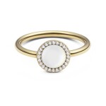 Daniel Wellington Pozlátený prsteň s perleťou a kryštálmi Audrey DW0040129 58 mm