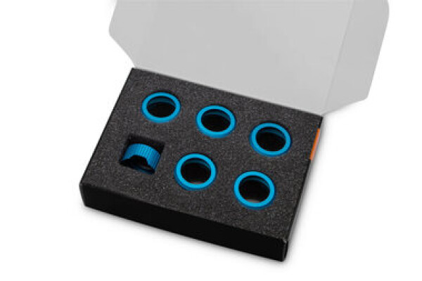 EKWB EK- Quantum Torque Compression Ring 6-Pack HDC 16 - Blue (3831109836149)