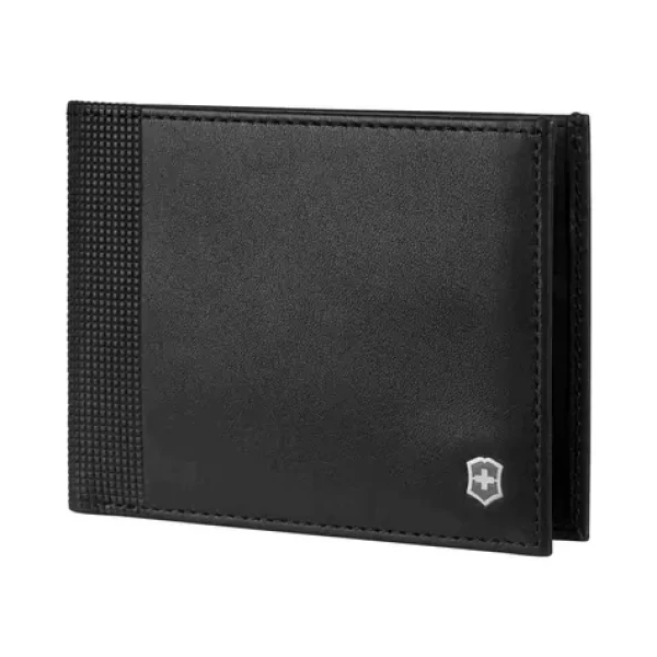 VICTORINOX Altius Alox Slim Bi-Fold Wallet čierna / Peňaženka / koža / RFID ochrana kariet / 6 kartových priehradok (611573)