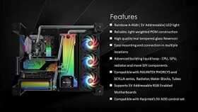 Raijintek Raijintek ANTILA PURE R240A Ausgleichsbehälter, 262,5mm, ARGB - schwarz