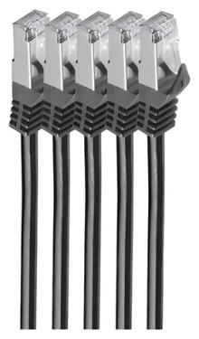 Shiverpeaks Cat7 S/FTP 2m čierna / Patch kábel / RJ-45 / 600 MHz / LSZH / 5 ks (BS75512-S-SET5)