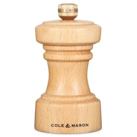 ColeMason Hoxton Mlynček na korenie - prírodné drevo / výška 10,4 cm / bukové drevo / mlecí mechanizmus z uhlíkovej ocele (H233052)