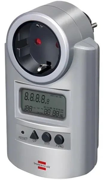 Brennenstuhl PM231E Primera-Line strieborná / Merač spotreby energie / Max. 16 A / Detská poistka (1506600)