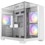 Antec CX600M Trio ARGB biela / mATX / 1x USB-A 2.0 + 3.0 / 1x USB-C 3.0 / 3x 120mm ARGB / bez zdroja / priehľadná bočnica (0-761345-10141-7)