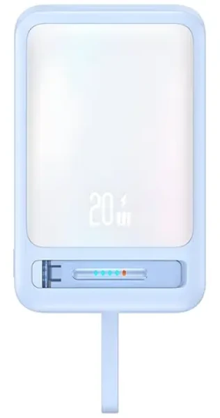 USAMS CD219 XM Series modrá / Power Bank / 10000mAh / Bezdrôtové nabíjanie 15W / Magnetické uchytenie (10KCD21903)