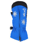 Detské zimné rukavice Viking Starlet s fleecovou manžetou na jednom prste s ozdobnými snehovými vločkami, tmavomodré (125/15/5195/15) 4