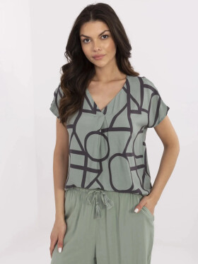 Blúzka D73771M11171D khaki farba L