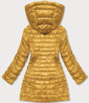 Khaki-žlutá oboustranná dámská prošívaná bunda (M20-7636-22+75) Barva: odcienie żółtego, Velikost: S (36)