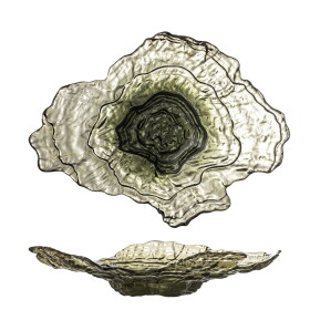 Bloomingville Dekoratívna sklenená misa Aiku Green 38 cm