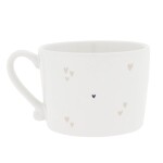 Bastion Collections Keramický hrnček White / Hearts Natural 240 ml