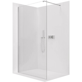 CERANO - Sprchová zástena Walk-in Onyx Cube Ľ/P - 10 mm - hranatá vzpera - chróm, transparentné sklo - 160x200 CER-8050BD8426