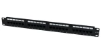 StarTech 24portový patch panel / Patch panel / CAT6 / 24 portov RJ-45 / 1U / čierny (C6PANEL24)