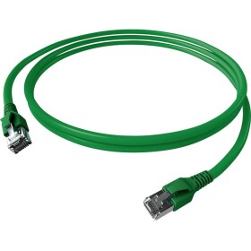 Easylan CP1KGBGBG0100 RJ45 sieťové káble, prepojovacie káble CAT 6A S/FTP 10.00 m zelená dvojžilový tienený, bez halogénov, samozhášavý 1 ks; CP1KGBGBG0100