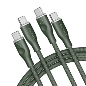 VOLTME Powerlink Rugg Series CTC Kábel USB-C(M) 5A/100W 1.8m zelená / 2x USB-C(M) (C2063)