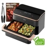 Cosori Dual Blaze TwinFry SMART čierna / Teplovzdušná fritéza / 2800 W / 10 L / keramika (CAF-TF101S-AEUR)