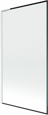 MEXEN/S - Next L vaňová zástena FIX 100 x 150, čierna vzor, biela 895-100-000-03-70-20