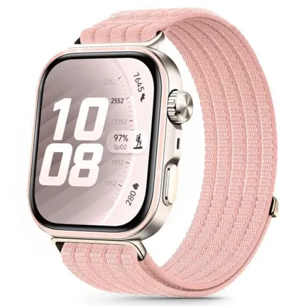 Tech-Protect Nylon Strap ružová / Remienok / Huawei Watch Fit 3/4/4 Pro/5/5 Pro / nylonový