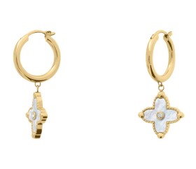 Pierre Lannier Pozlátené visiace náušnice s perleťou Rubya BJ23A6211