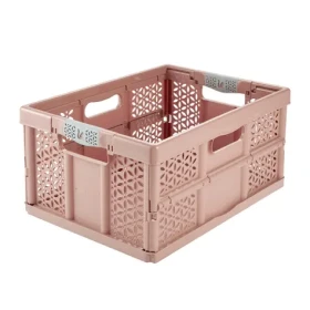 KEEEPER Skladací box Lea Nordic Pink / 32 l / nosnosť 30 kg / mäkké úchyty / PP/TPE