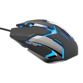 E-BLUE Myš Auroza Gaming (MMEBE39UG40R) čierna / herná / optická / 4000DPI / 6tl. / 1 koliesko / drôtová (USB) (MMEBE39UG40R)