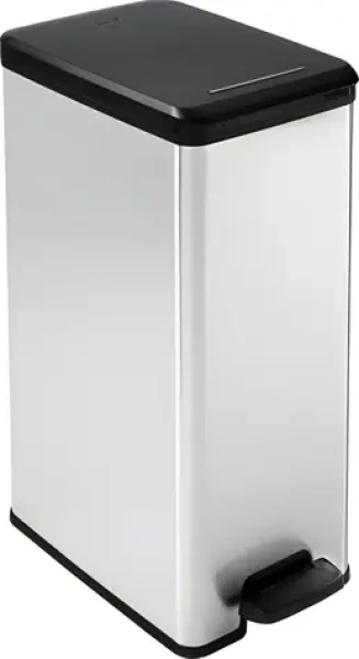 Curver Slim Bin strieborná / Odpadkový kôš / 40 l / pedálový (213298)