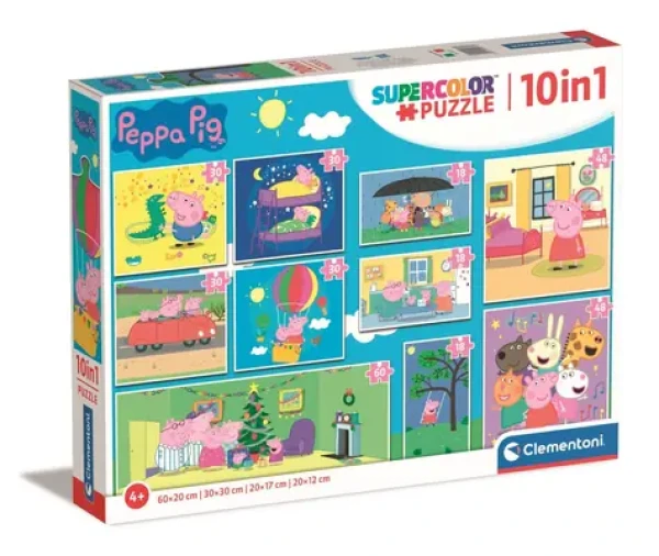 Clementoni PUZZLE Prasiatko Peppa 10v1
