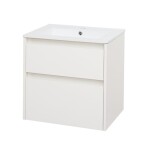 Mereo Opto, kúpeľňová skrinka s keramickým umývadlom 61cm, biela CN910