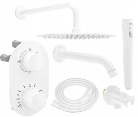 MEXEN/S - Kai DR70 podomietkový vaňový SET s výtokovou hubicou + slim sprcha 25, biela 77602DR70251-20