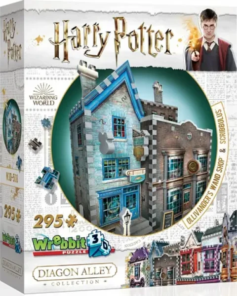 WREBBIT 3D puzzle Harry Potter: Obchod s prútikmi pána Olivandera a Scribbulus