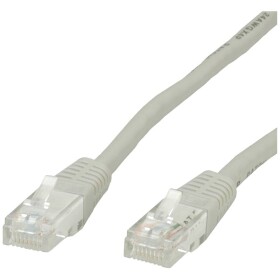 Value 21.99.0910 RJ45 sieťové káble, prepojovacie káble CAT 6 U/UTP 10.00 m sivá netienený 1 ks; 21.99.0910