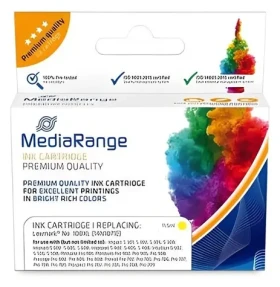 MediaRange Lexmark 100XL žltá / Atramentová kazeta / kompatibilná / náhrada za 14N1071E (MRLX100YXL)