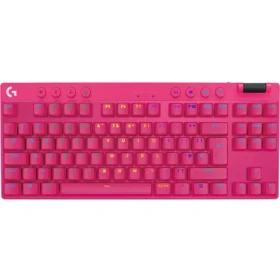 Logitech G PRO X TKL ružová / bezdrôtová herná klávesnica / US layout / 2.4GHz Bluetooth / RGB (920-012159)