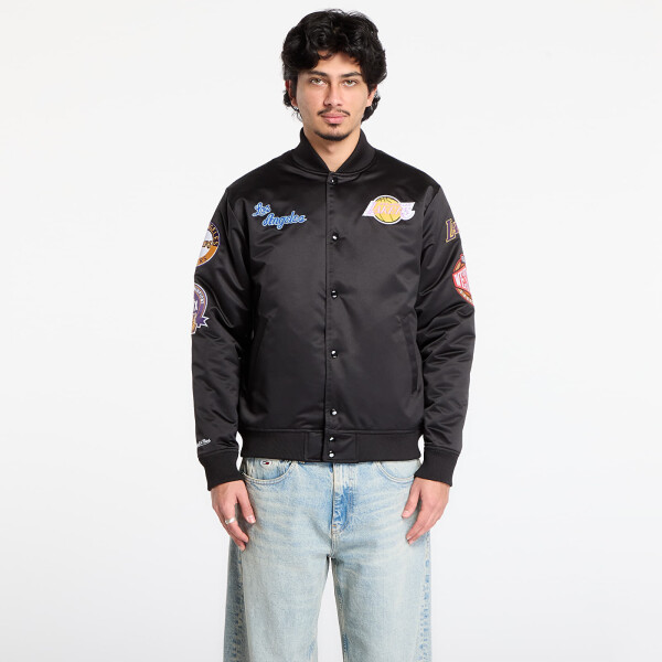 Bunda Mitchell & Ness NBA Blackout Heavyweight Satin Jacket Los Angeles Lakers Black L