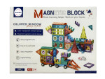 Mamido Mamido Farebná magnetická stavebnica s autíčkami 139 dielikov MT1590
