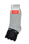 Dámske ponožky 1061 Grey with black - Milena 37-41 šedá-černá