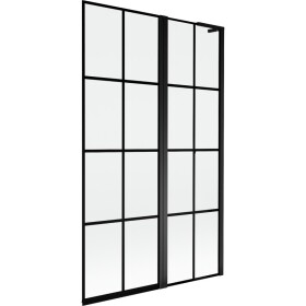 MEXEN/S - Mist L vaňová zástena 2-krídlová pravá 110 x 150, čierna kratka, čierna 8A9L-110-011-70-77-P