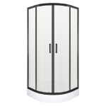 KERRA - Sprchovací kút s vaničkou Soho 90 (čierny) 5907548118790
