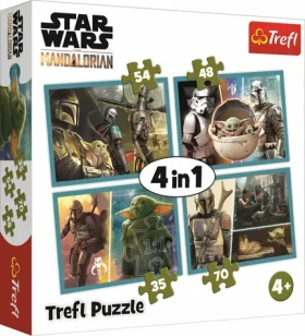 Trefl - Puzzle - Mandalorian a jeho svet 4v1