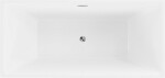 MEXEN/S - Nita vaňa voľne stojaca 170 x 80, biela/čierna, sifón a prepad chróm 52091708075-01