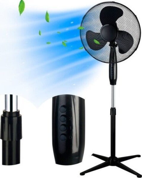 ExtraLink BRYZA, ESF-40D-BL, STANDING FAN, 3 BLADES, 3 SPEED SETTINGS, BLACK
