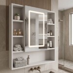 REA - Zrkadlová skrinka s LED osvetlením Luna 70x80cm REA-M0405