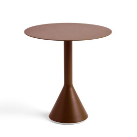 HAY Venkovní stůl Palissade Cone Iron Red Ø 70 cm