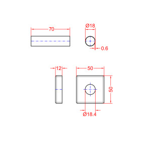 SAPHO - Set krycích roziet hranatých, nerez mat CP812