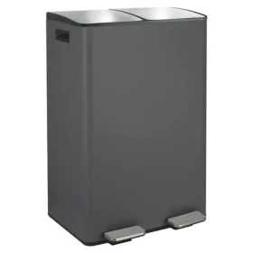Spirella ALIYA pedálový odpadkový kôš na triedený odpad 2 x 30 L matná šedá / oceľ (7610583295002)